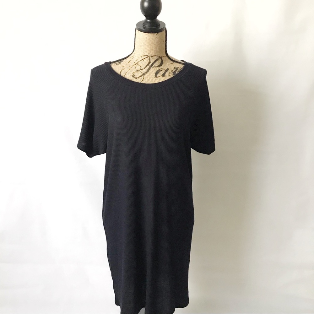 Forever 21 Large Navy Ribbed Long Sweater Dress